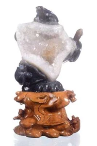   7.8" Natural Geode Agate Turtle Carving Mascot Reiki Decor Gift# AX49 - Picture 1 of 8