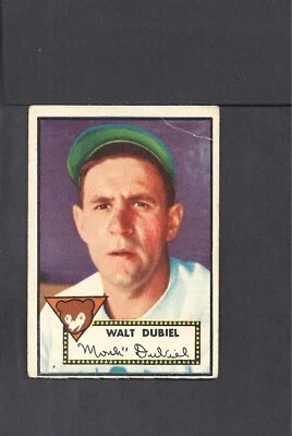 1952 TOPPS #164 WALT DUBIEL-2--BV $50--CUBS--CREASED--VG - Image 1 of 2