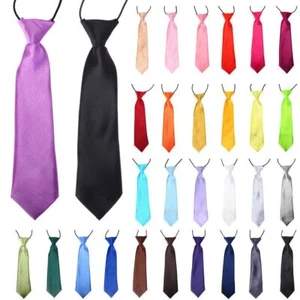 Children Ceremony Necktie - Handmade Solid Neck Tie Childrens Neck Accessories - Picture 1 of 43
