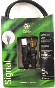 Swivel XLR Cable XLR Male to Stereo 1/4" 5ft Planet Waves New in Package - Picture 1 of 4