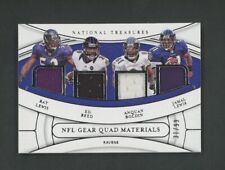 2021 National Treasures Ray Lewis Ed Reed Anquan Boldin Jamal Lewis Jersey /99