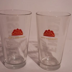 2 rote Haken 16 Unzen Pint Handwerk Bier Gläser selten trotzig gewöhnlich. - Bild 1 von 9