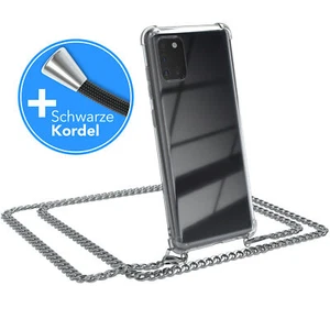 Do Samsung Galaxy A31 Etui na telefon do zawieszenia Sznurek Pokrowiec Łańcuszek Metal Srebrny - Zdjęcie 1 z 7