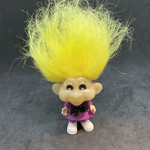 Burger King Vintage Kids Club 1993 Troll Doll Snapy 3" Yellow Hair Collectible - Picture 1 of 4