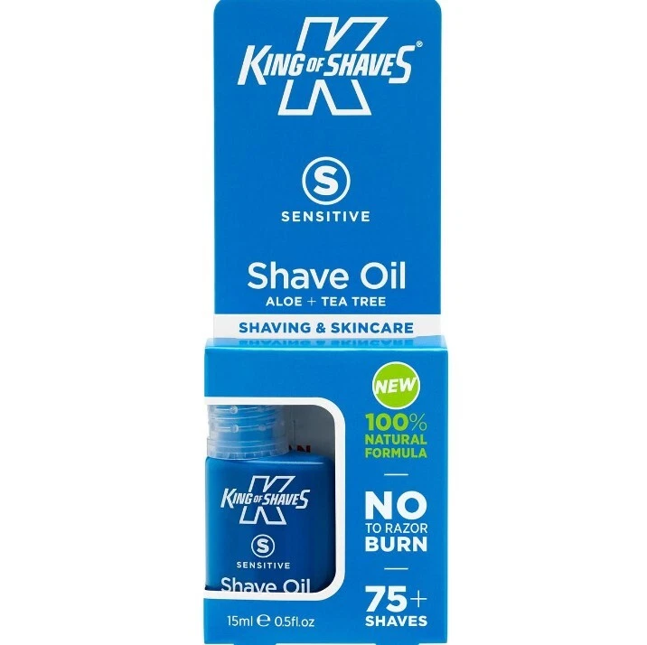 1 x Aceite de afeitado sensible King Of Shaves para hombres 15 ml todo tipo de piel Foto 1 de 1