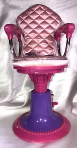 Doll Toy Salon Chair Pink Adjustable 14 In At Lowest Height - Picture 1 of 10