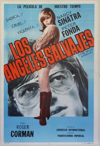"LES ANGES SAUVAGES" Affiche argentine entoilée (Peter FONDA, Nancy SINATRA) - Picture 1 of 1