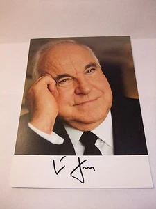 i AK Autogrammkarte Groß - Foto mit Original Autogramm Helmut Kohl handsigniert - Picture 1 of 1