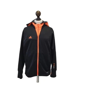 Adidas Black Orange Hooded Jacket Uk Girl's/Boy's Size 11-12 Years G878 - Picture 1 of 5