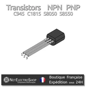 Transistors TO-92 NPN PNP, C945 C1815 S8050 S8550, 5 ou 10 piéces - Picture 1 of 1