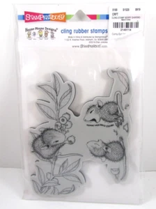 NEW House Mouse cling rubber stamp BERRY SHARING Retired by Stampendous - Picture 1 of 1