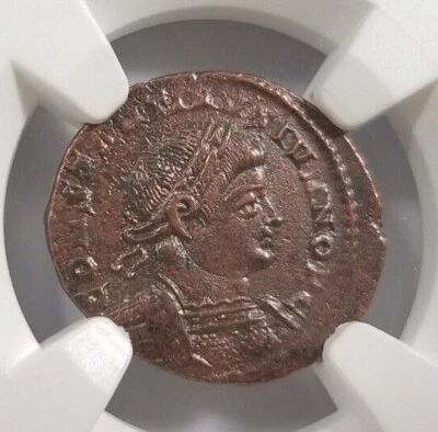 Constantine II Roman Empire BI Nummus AE3/4 NGC XF Ancient Epfig Hoard Pedigree - Image 1 of 4