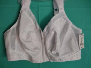 Playtex Women's 18 Hour Front-Close Wirefree Bra W/Flex Back 4695 Size 40DD Whit - Picture 1 of 9