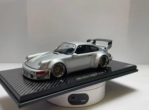 *SUPER SELTEN* TGM Model Works 1/18 Porsche 911 (964) RWB silber mit Carbonbasis - Bild 1 von 6