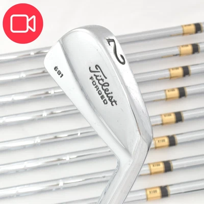 RARE 9pcs Titleist 681 Irons Set 2-3-4-5-6-7-8-9-P PW DG X100 XS RH Golf Clubs - Image 1 of 4
