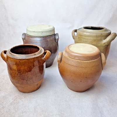Ancien Pot à Confit ou de Conservation – Grès Vernissé – Déco Rustique - Photo 1/2