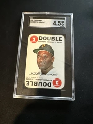 ROBERTO CLEMENTE Pittsburgh Pirates 1968 Topps Game Insert #6 SGC 4.5 VG/EX+ - Image 1 of 2