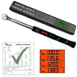 Precision Torque Wrench 3/8 Drive - Digital Scale Torque Wrench 10-100 ft-lb,... - Picture 1 of 7