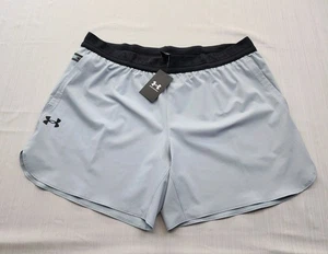 NEW Mens Under Armour Vanish Elite Shorts 7" Blue Gray Size 2XL Security Zip $65 - Picture 1 of 12