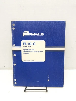 Manual de operación y mantenimiento Fiat-Allis FL10-C cargador sobre orugas formulario 73115606 Foto 1 de 3