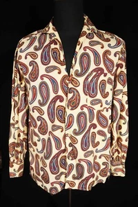 Vintage 1970's  McGregor Cotton Paisley Shirt Size Large Excellent Condition - Picture 1 of 4