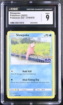 2022 Pokemon GO Slowpoke 019/078 - CGC 9 - Mint! - Image 1 of 2