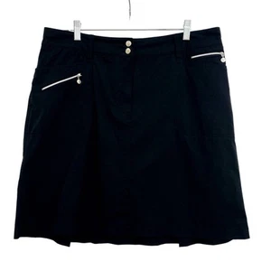 DAILY SPORTS Short Skort Women's Size 16 Black Athletic Tennis Golf Stretch - Picture 1 of 11