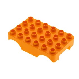 1X Lego Duplo Chassis Base 4X6 Orange Vehicle Set 10818 6136589 24180