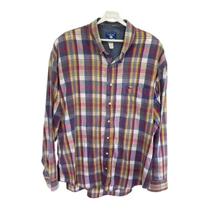 Texas Cotton Western Shirt Men XL Extra Long Tail Cotton Pocket Plaid USA Made - Picture 1 of 9