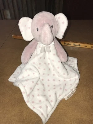 Mantas y más allá - Elephant Baby Lovey - Manta de seguridad - Felpa púrpura y blanca Foto 1 de 4