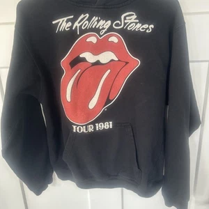 Rara felpa con cappuccio vintage Rolling Stones 1981 US Tour senza etichetta - vedi descrizione 4 dettagli - Foto 1 di 17