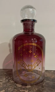 2023 Target Halloween Purple Ombre Gradient Apothecary Bat Stars Decanter 9" - Picture 1 of 4