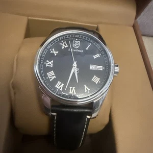 S.Coifman Herrenuhr SC0145 UVP 495€ 45MM Edelstahl 50 Meter Tiefe Leder - Bild 1 von 10