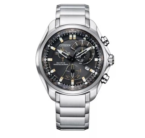 Citizen Men's Sport Chronograph Calendar Eco Drive Silver Watch 43 MM BL5600-53E - Picture 1 of 10