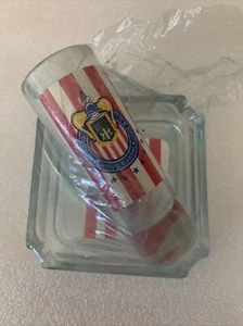 NEW VTG CLUB DEPORTIVO GUADALAJARA ASH TRAY AND SHOT GLASS - Picture 1 of 6