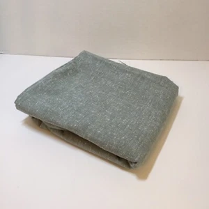 1 & 7/8 Yards Grey w White Linen Like Fabric 60" wide Polyester - Picture 1 of 5