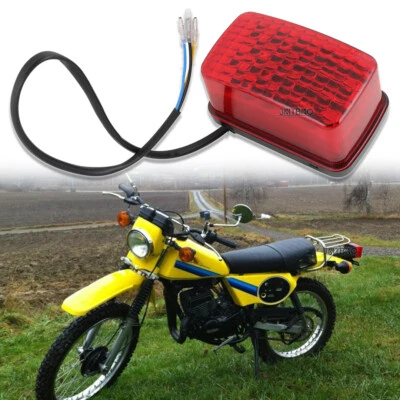 Lanterna traseira de LED para motocicleta luz de freio de corrida para Suzuki TS185 TS100 TS125 TS250 - Imagem 1 de 4