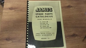 JAMES L1 COMET L15 CADET CAVALIER CAPTAIN COMMADORE SPARE PARTS BOOK 1958 JAM17 - Picture 1 of 1