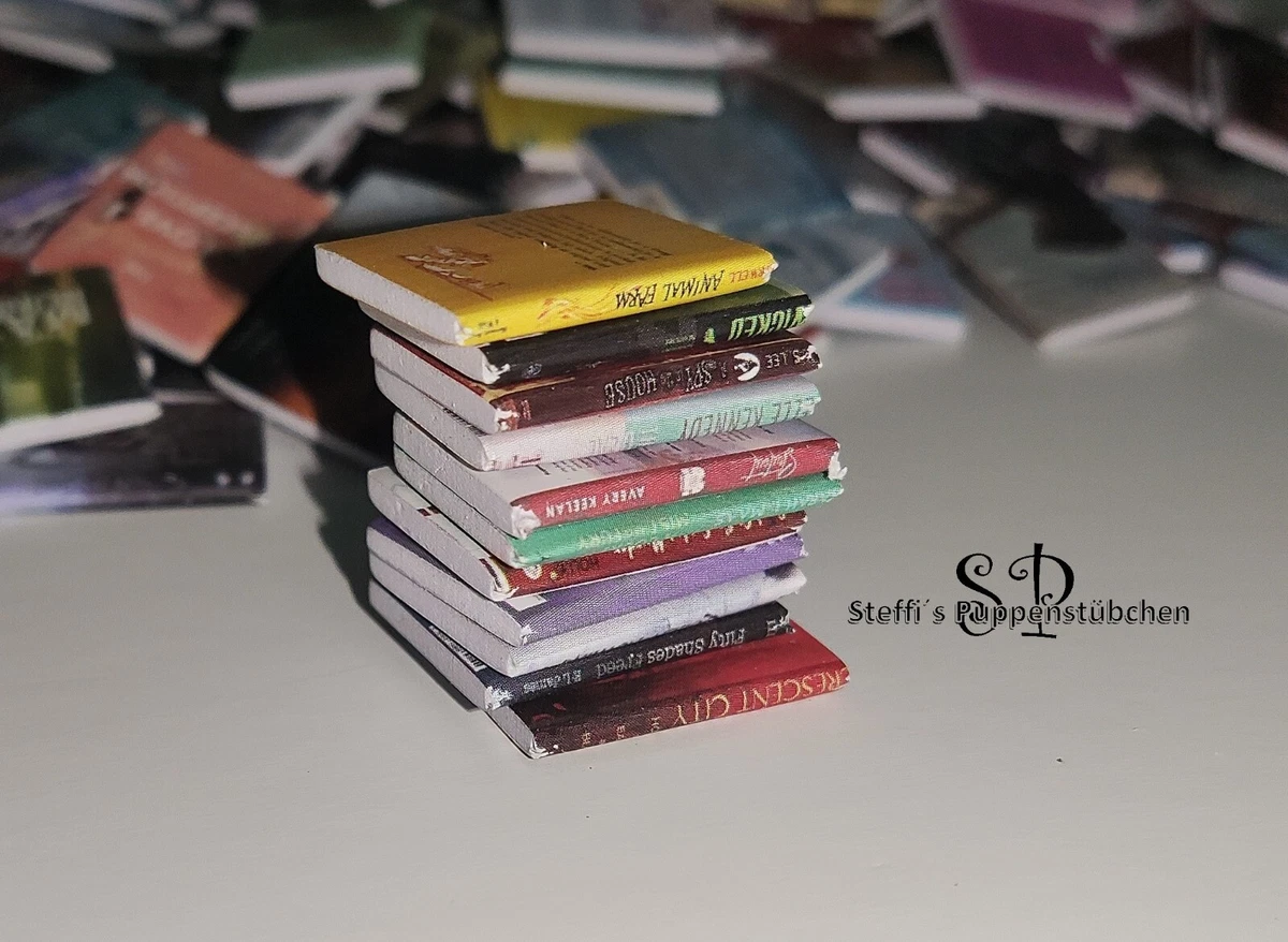 Melody Jane Puppenhaus Miniatur-Bücherset – 4 Weiße Textbücher Im 1:12 Maßstab Für Schule & Studio