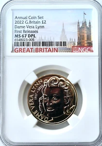 2022 £2 Two Pound Vera Lynn NGC MS67 DPL Great Britain Uncirculated - Picture 1 of 3