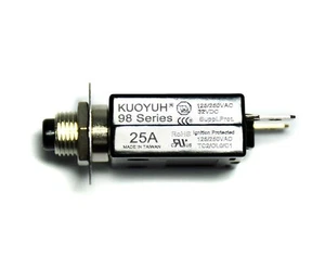10pc 25A Circuit Breaker 98 series 32VDC 125/250VAC KUOYUH Taiwan UL CSA TUV - Picture 1 of 5