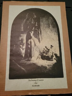 Rembrandt: La Resurrección de Lázaro impresión sobre papel con tapete personalizado incluido Foto 1 de 4