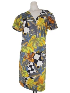 Vintage 80er Jahre Damen Schneideranzug Größe L Bluse Rock lebendig gemustert - Bild 1 von 9