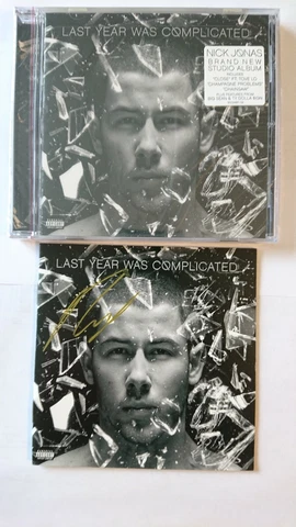 Nick Jonas Last Year Was Complicated Autographed Booklet & Sealed CD Cover