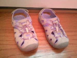 Khombu Girls Youth Gray Purple Athletic Sandals Size U.S. 1 - Picture 1 of 3