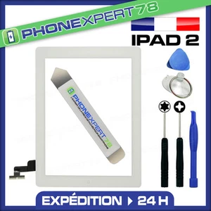 ECRAN VITRE TACTILE COMPLETE BLANCHE pour IPAD 2 BLANC + OUTILS ET iLAME PRO - Photo 1 sur 1