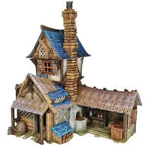 Medieval Town PAINTED Blacksmith - Frost 28mm Wargame/RPG/AOS/LOTR/DnD Terrain - Picture 1 of 6