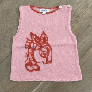 Blabla Pink Sweater Tank Button Detail on Left Shoulder (4Y) - Picture 1 of 4