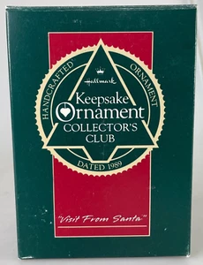1989 Hallmark Keepsake Ornament Collector's Club: "Visit From Santa" - Picture 1 of 7
