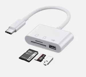 8 Pin / Type C to SD Memory Card Reader USB OTG Adapter For iPhone Samsung SDHC - Picture 1 of 7